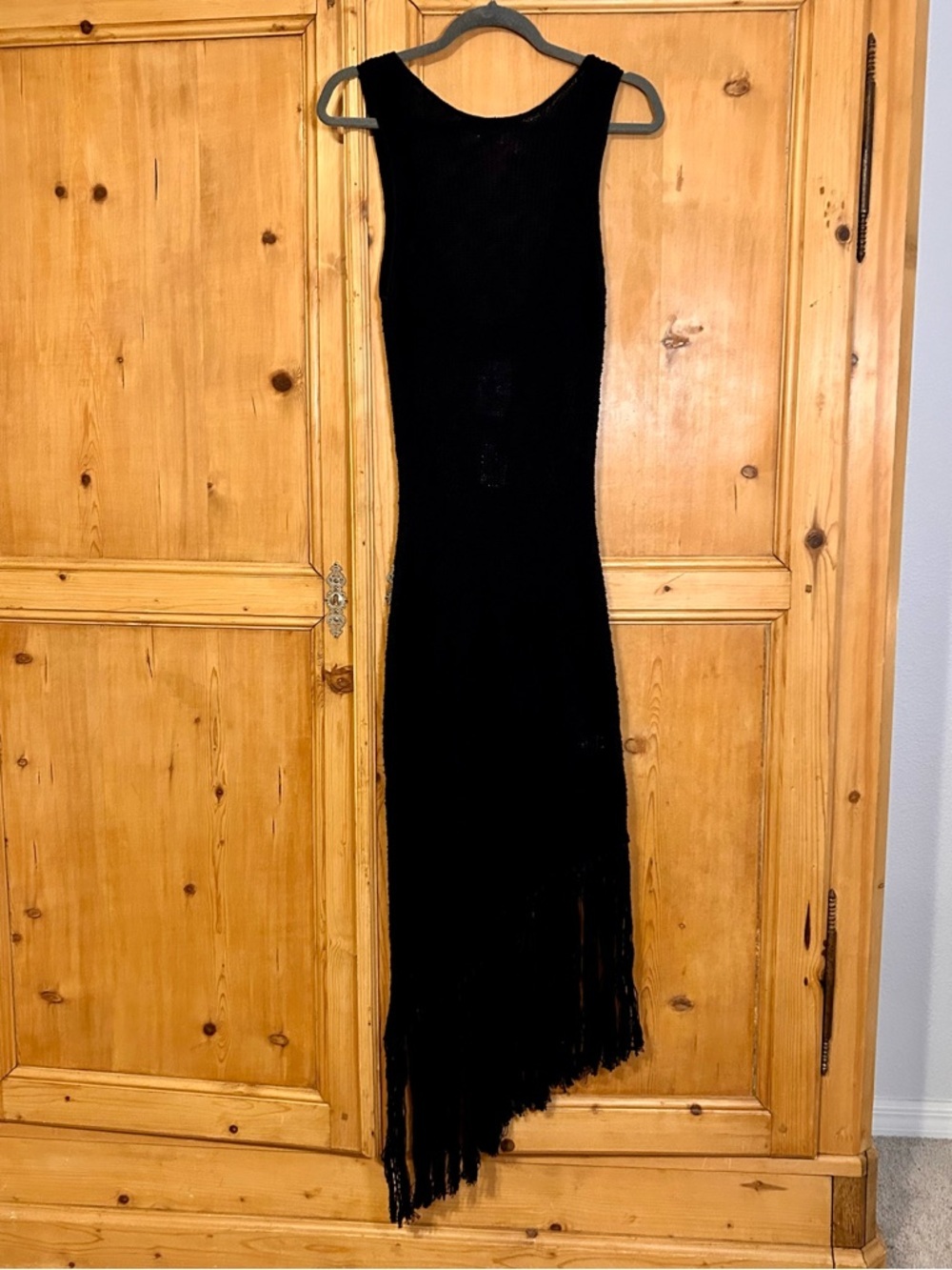 Rails Women’s Cotton Black Rylee Dress Sleeveless Fringe Asymmetrical Sz M NEW - Picture 2 of 11